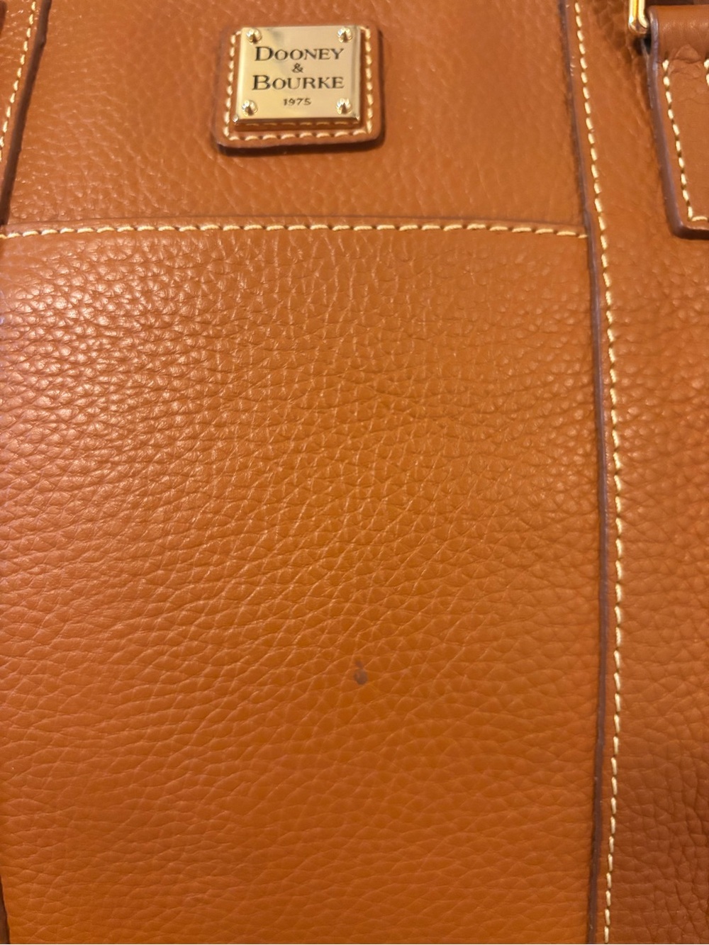 Dooney & Bourke Pebble Leather Tote in Cognac Brown - Picture 3 of 6